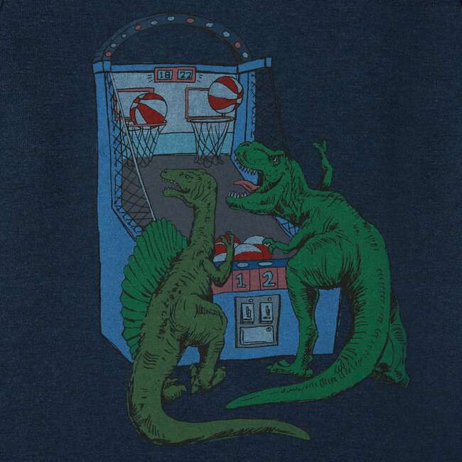 Arcade Dino Navy Short Sleeve Tee - T-Shirts - 5