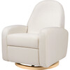 Nami Recliner & Swivel Glider, Performance Cream Eco-Weave & Light Wood Base - Nursery Chairs - 1 - thumbnail