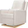 Sigi Recliner & Glider, Performance Cream Eco-Weave & Light Wood Base - Nursery Chairs - 1 - thumbnail