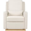 Sigi Electronic Recliner & Glider With USB Port, Ivory Boucle & Light Wood Base - Nursery Chairs - 3