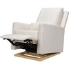 Sigi Recliner & Glider, Performance Cream Eco-Weave & Light Wood Base - Nursery Chairs - 3