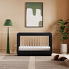 Harlow Acrylic 3-In-1 Convertible Crib & Toddler Bed Conversion Kit, Black With Black Base & Acrylic Slats - Cribs - 7