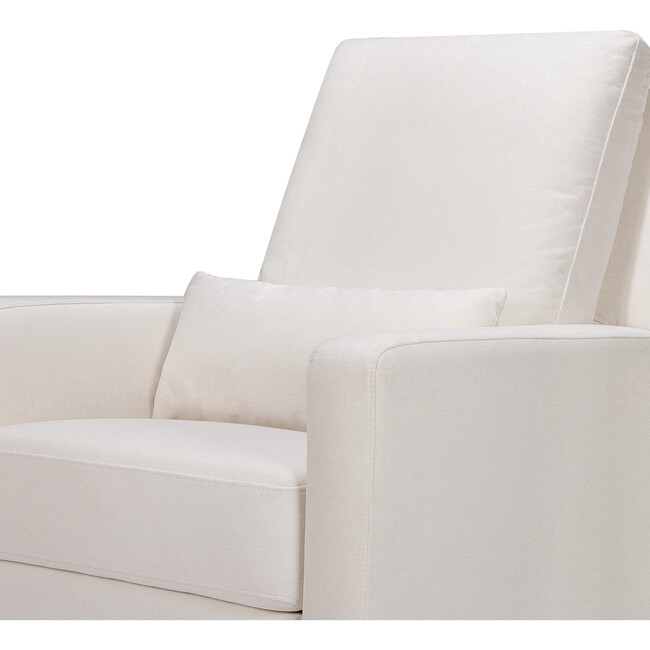 Sigi Recliner & Glider, Performance Cream Eco-Weave & Light Wood Base - Nursery Chairs - 5