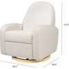 Nami Recliner & Swivel Glider, Performance Cream Eco-Weave & Light Wood Base - Nursery Chairs - 9