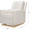 Sigi Recliner & Glider, Performance Cream Eco-Weave & Light Wood Base - Nursery Chairs - 8