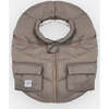 Zipped Puffy Car Seat Cocoon, Chestnut - Car Seat Accessories - 1 - thumbnail