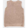 Fuzzy Ribbed Hem Sleeveless Henley Shirt, Pecan - Shirts - 2