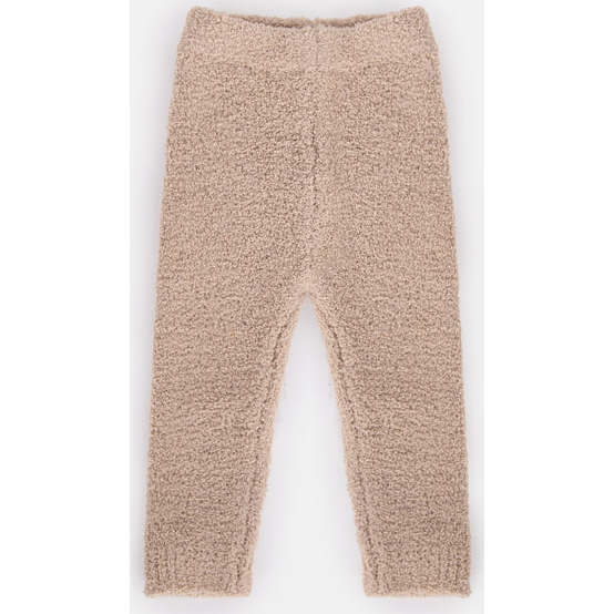 Fuzzy Ribbed Cuff Leggings, Pecan - 7AM Enfant Pants