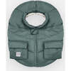 Zipped Puffy Car Seat Cocoon, Pine - Car Seat Accessories - 1 - thumbnail