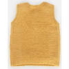 Fuzzy Ribbed Hem Sleeveless Henley Shirt, Amber - Shirts - 2