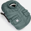 Zipped Puffy Car Seat Cocoon, Pine - Car Seat Accessories - 2