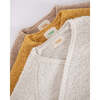 Fuzzy Ribbed Hem Long Sleeve Wrap Top, Amber - Sweaters - 4