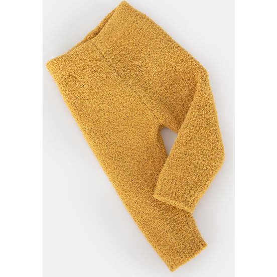 Fuzzy Ribbed Cuff Leggings, Amber - Leggings - 2