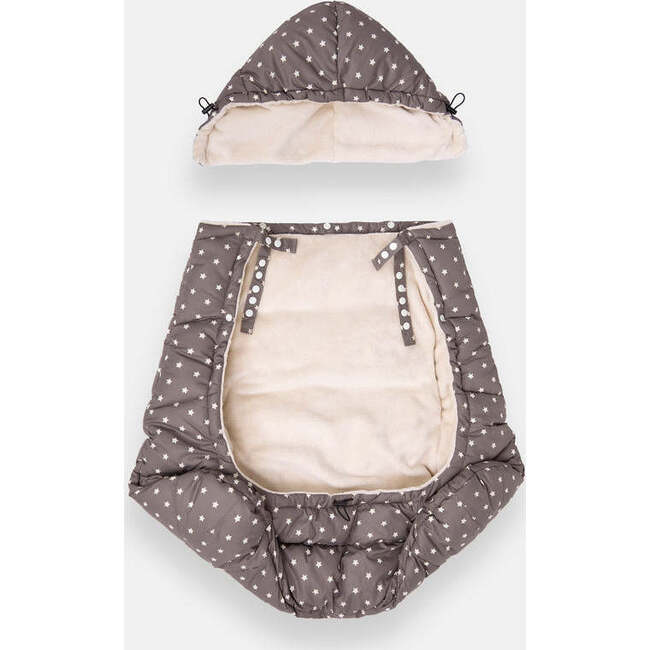 Star Print 3-In-1 K-Poncho, Ash Oak - Car Seat Accessories - 4