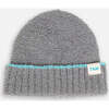 Piped Beanies, Gris & Bright Cyan - Hats - 1 - thumbnail