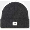 Heather Knit Beanie, Black - Hats - 1 - thumbnail