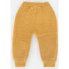 Fuzzy Drawstring Waist Ribbed Cuff Joggers, Amber - Sweatpants - 3