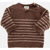 Long Sleeve Striped Top, Choco & Pecan - Sweaters - 2