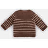 Long Sleeve Striped Top, Choco & Pecan - Sweaters - 3