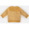 Long Sleeve Striped Top, Amber & Ecru - Sweaters - 3