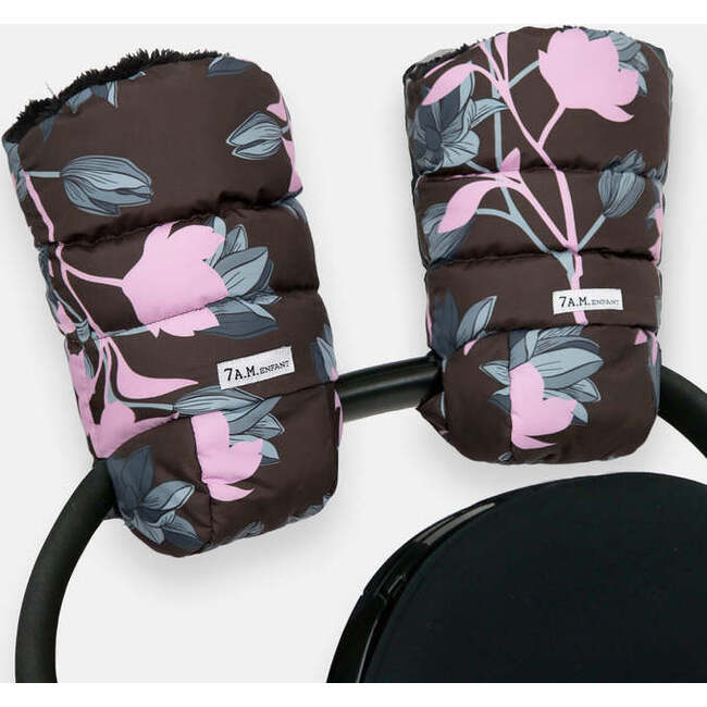 Floral Print Stroller-Handle-Attachable Warmmuffs, Nightingale Garden