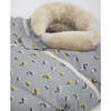 Floral Print Zipped Puffy Car Seat Cocoon, Autumn Blossom - Car Seat Accessories - 5
