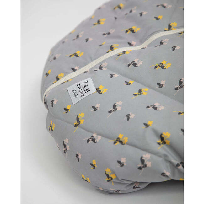 Floral Print Zipped Puffy Car Seat Cocoon, Autumn Blossom - Car Seat Accessories - 6