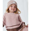 Chunky Rib Knit Beanie, Ash Rose - Hats - 3