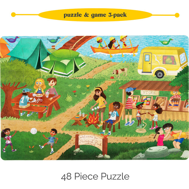 Camping Outdoors Puzzle & Game Play Pack