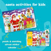 Santa Puzzle and Advent Sticker Calendar 2-Pack Set (Featuring Black Brown Santa Calendar) - Play Kits - 2