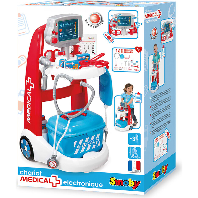 Pretend Play Doctor Playset Trolley with Sounds and Accessories Kids Maisonette