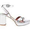 Women's Platform Sandal, Silver Mirror - Sandals - 1 - thumbnail