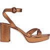 Women's Platform Sandal, Bronze Nappa - Sandals - 1 - thumbnail