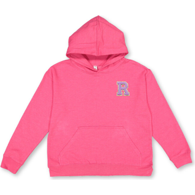 Customizable Lightning Bolt Hoodie Sweatshirt, Pink
