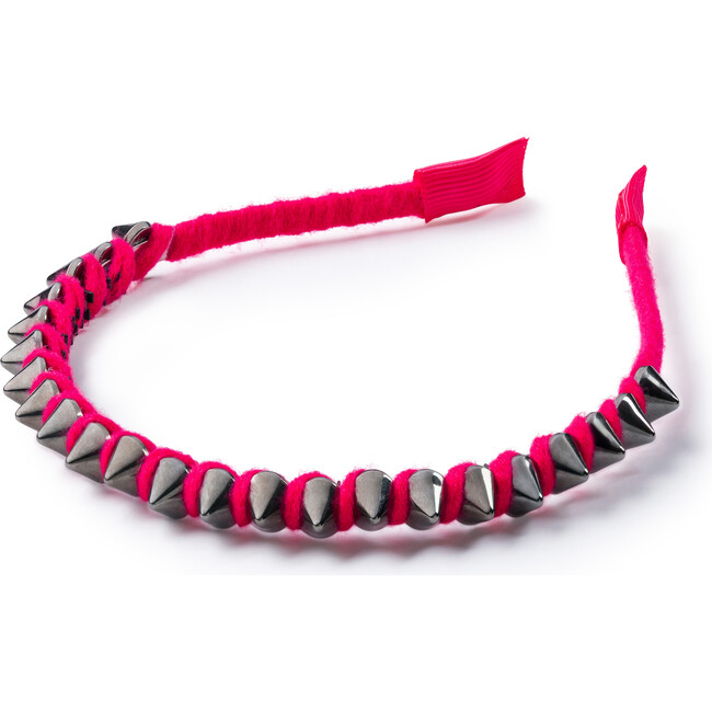 Hazel Knit Rivet Headband, Strawberry