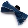 Laura Velvet Bow Large Claw Clip, Navy - Hair Accessories - 1 - thumbnail