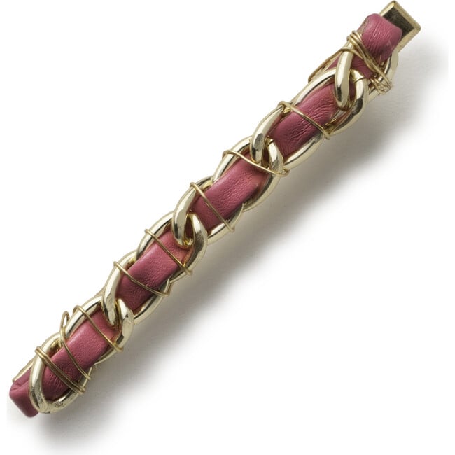 Coco Gold Chain Clip, Raspberry