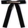 Ava Scalloped Velvet Long Tail Clip, Black - Hair Accessories - 2