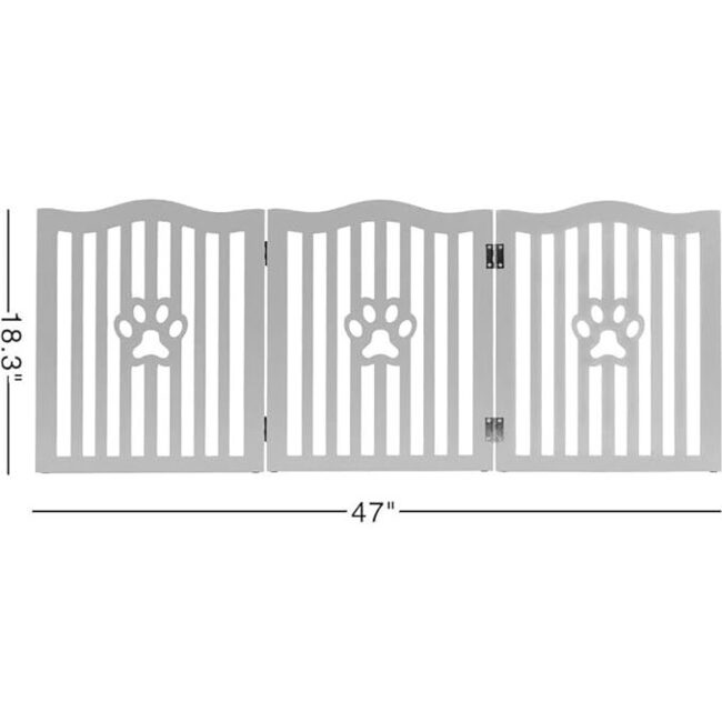 Trimate Wooden Free Standing Pet Gate - Grey - Pet Accessories - 6