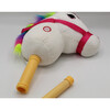 28" White Unicorn Stick Horse w/ Sounds - Plush - 4