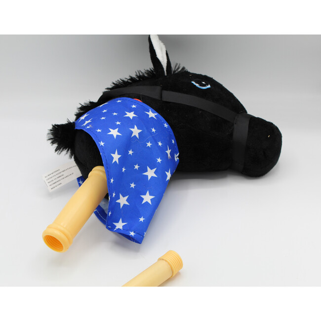 28" Black Stick Horse w/ Sounds - Plush - 4