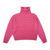 Women's Cable Sweater, Hot Pink - Sweaters - 1 - thumbnail