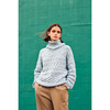 Women's Cable Sweater, Light Blue - Sweaters - 2