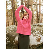 Women's Cable Sweater, Hot Pink - Sweaters - 3