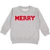 Merry Patch Christmas Sweatshirt, Grey - Sweatshirts - 1 - thumbnail