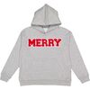 Merry Patch Christmas Youth Hoodie, Grey - Sweatshirts - 1 - thumbnail