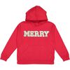 Merry Patch Christmas Youth Hoodie, Red - Sweatshirts - 1 - thumbnail