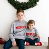 Merry Patch Christmas Sweatshirt, Grey - Sweatshirts - 3