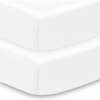 All-In-One Fitted Sheet & Waterproof Cover For 52" x 28" Crib Mattress, White (Pack Of 2) - Crib Sheets - 1 - thumbnail