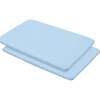 All-In-One Fitted Sheet & Waterproof Cover For 39" x 27" Play Yard Mattress, Light Blue (Pack Of 2) - Crib Sheets - 1 - thumbnail